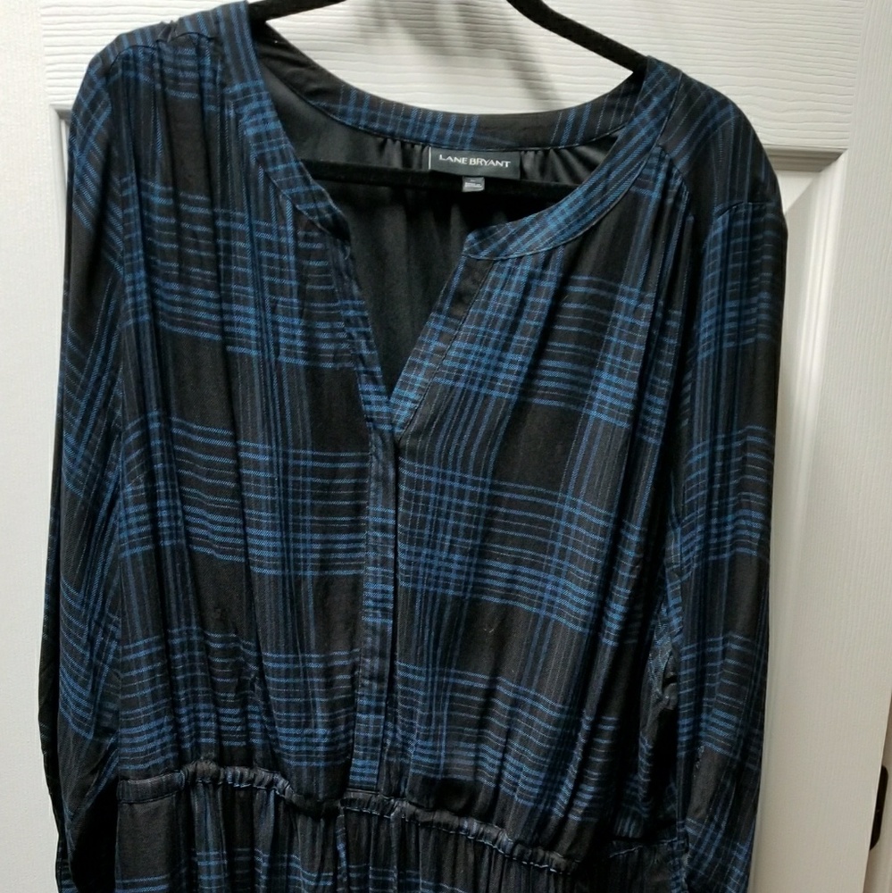 Long sleeve plaid dress